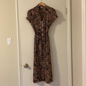 Wilfred by Aritzia leopard shirt dress